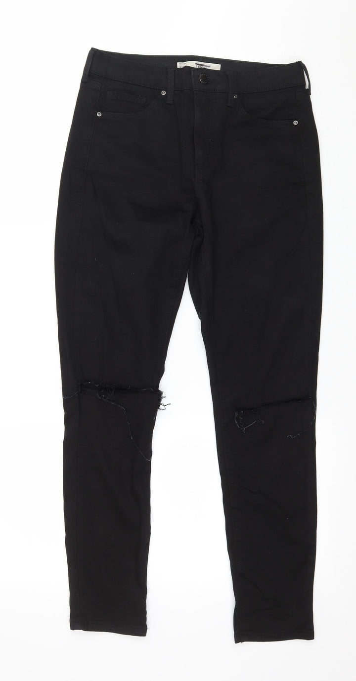 Topshop Womens Black Denim Skinny Jeans Size 28 in L30 in