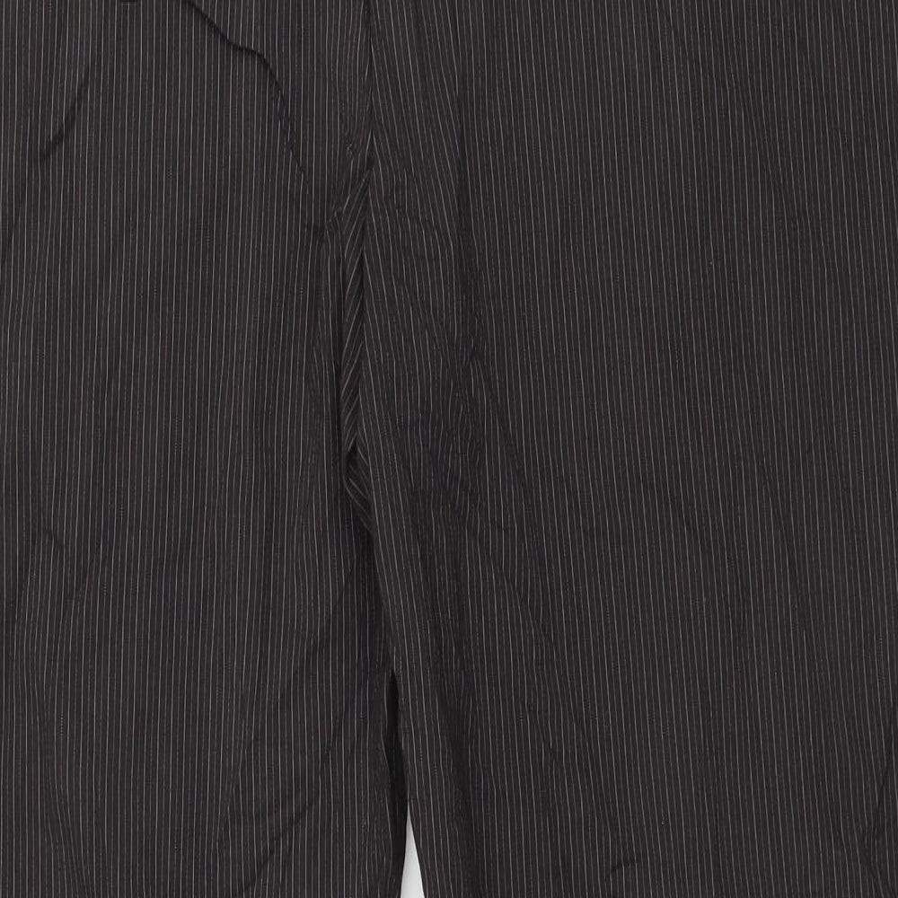 Papaya Womens Brown Striped  Trousers  Size 16 L29 in
