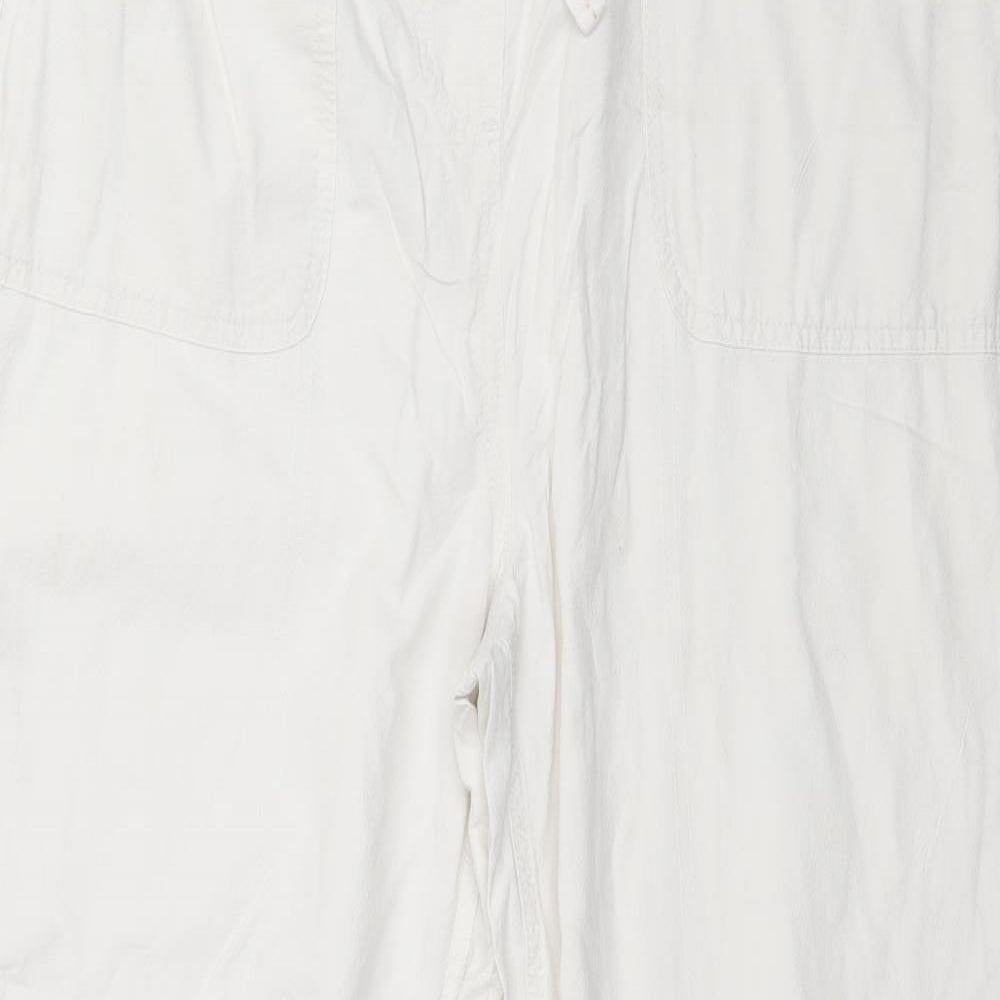 Yours Womens White   Trousers  Size 18 L29 in
