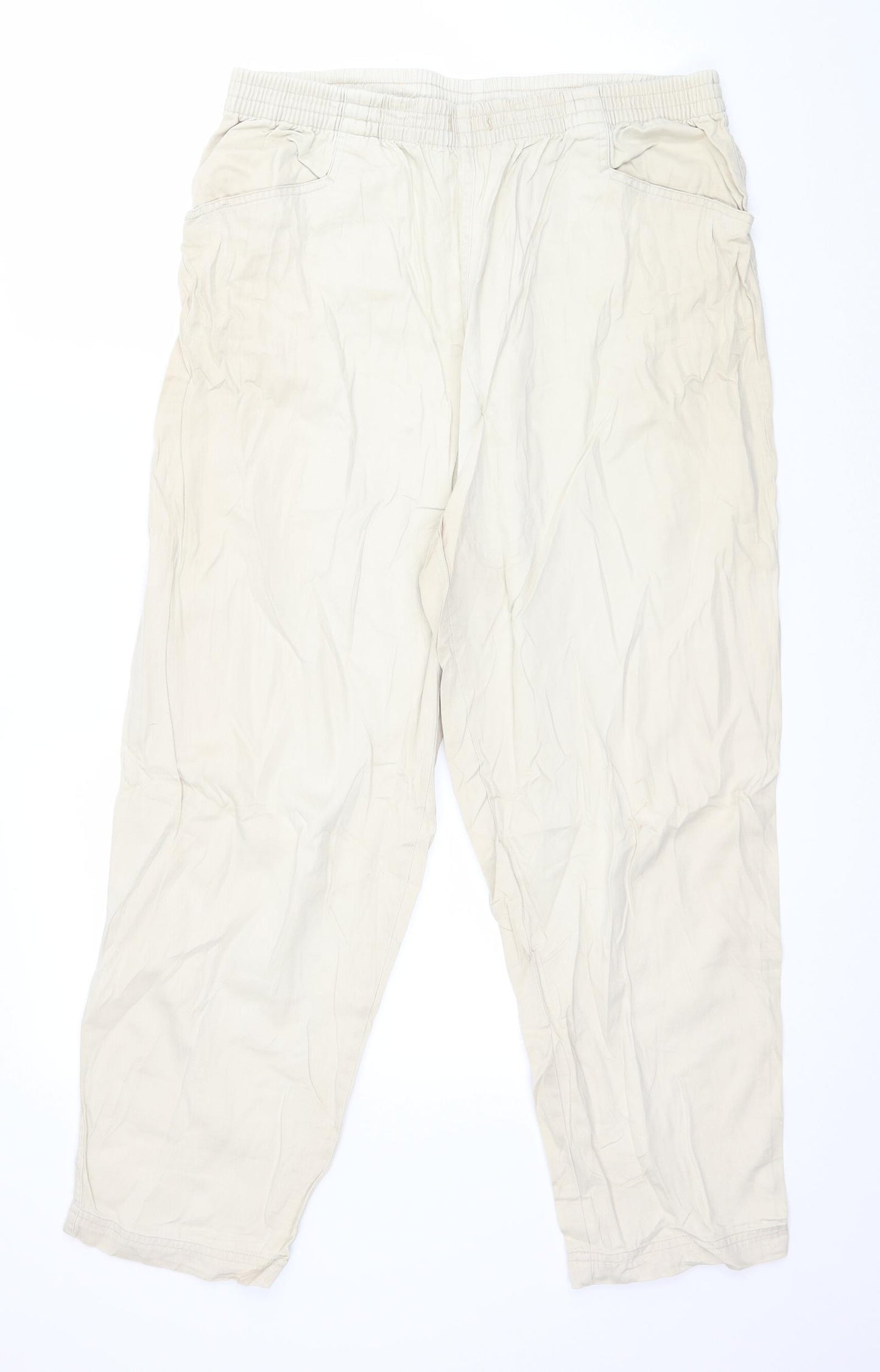 Preworn Womens Beige   Trousers  Size 8 L26 in