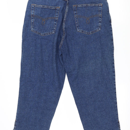 Joy Womens Blue  Denim Cropped Jeans Size 12 L21 in
