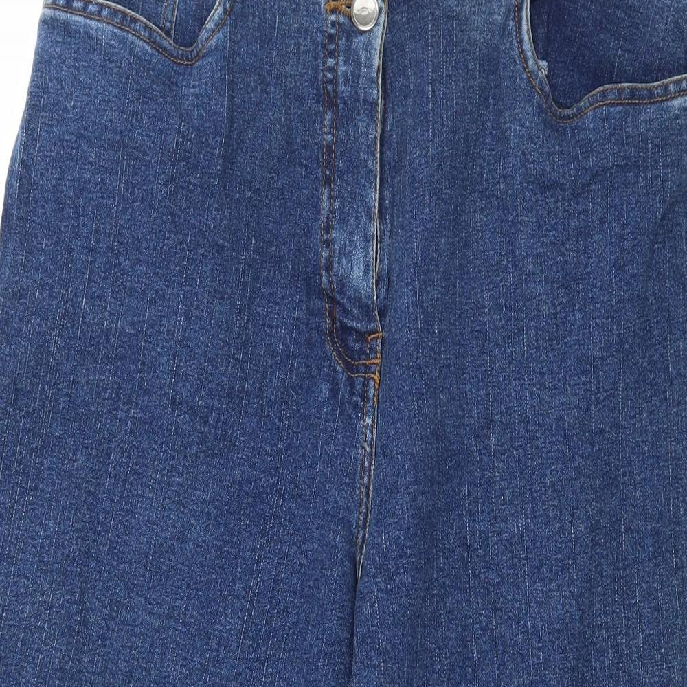 Joy Womens Blue  Denim Cropped Jeans Size 12 L21 in