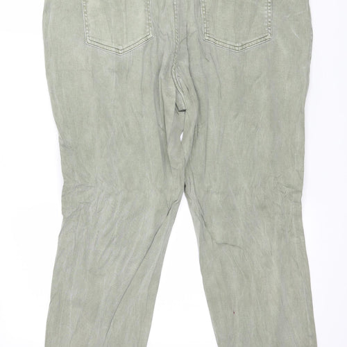 F&F Womens Green  Denim Straight Jeans Size 18 L27 in