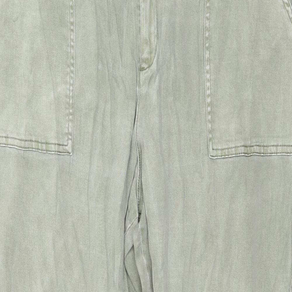 F&F Womens Green  Denim Straight Jeans Size 18 L27 in