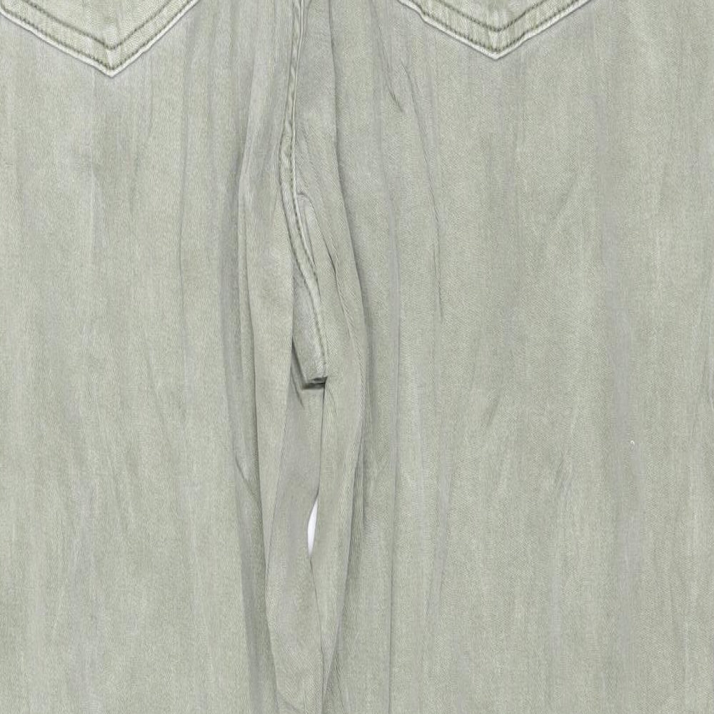 F&F Womens Green  Denim Straight Jeans Size 18 L27 in