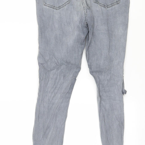 New Look Womens Grey  Denim Skinny Jeans Size 10 L28 in