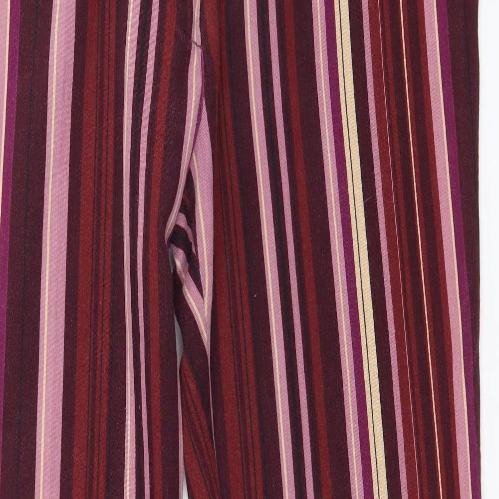P Womens Pink Striped  Trousers  Size 14 L30 in