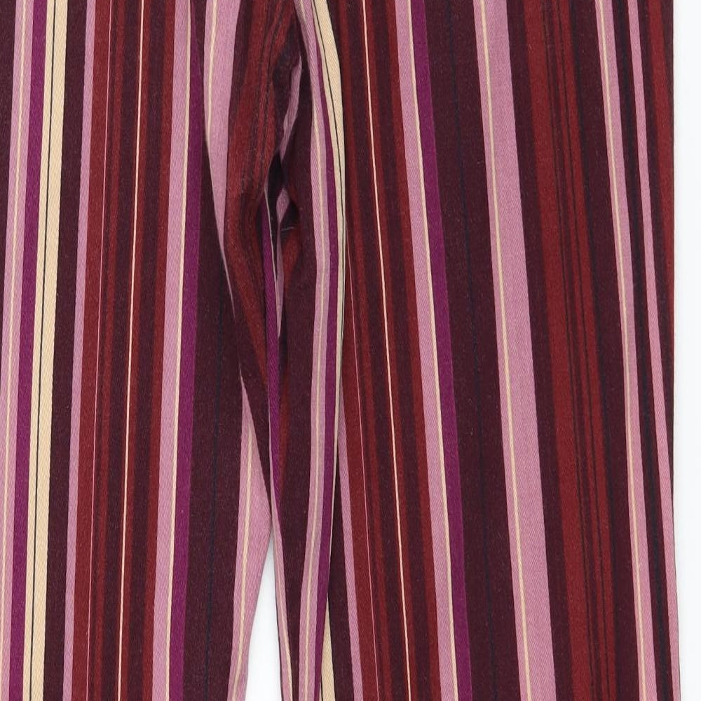 P Womens Pink Striped  Trousers  Size 14 L30 in