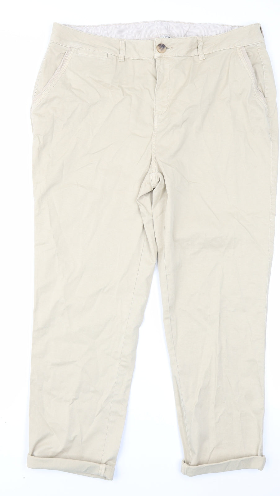 George Womens Beige   Chino Trousers Size 16 L25 in