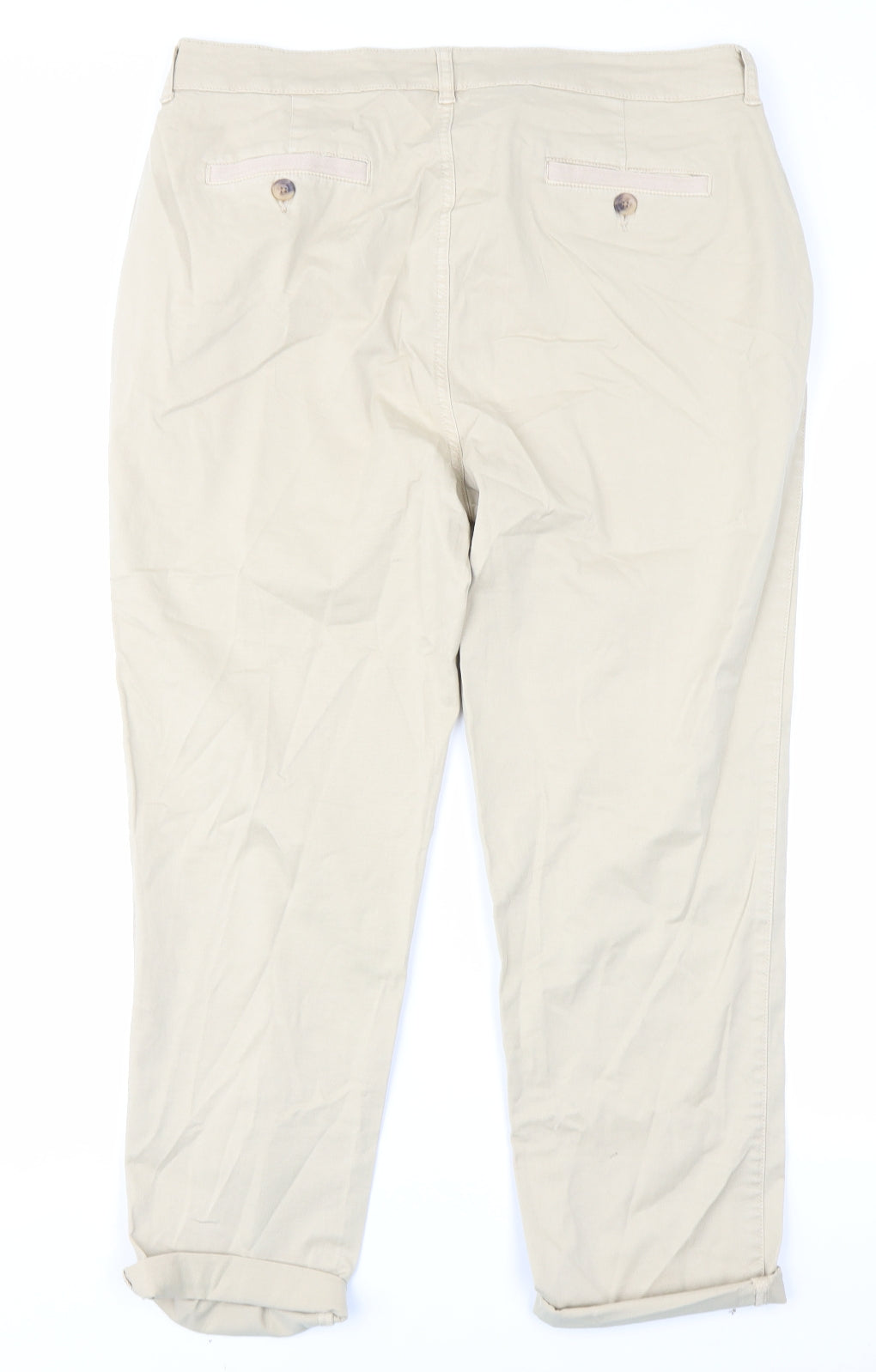 George Womens Beige   Chino Trousers Size 16 L25 in