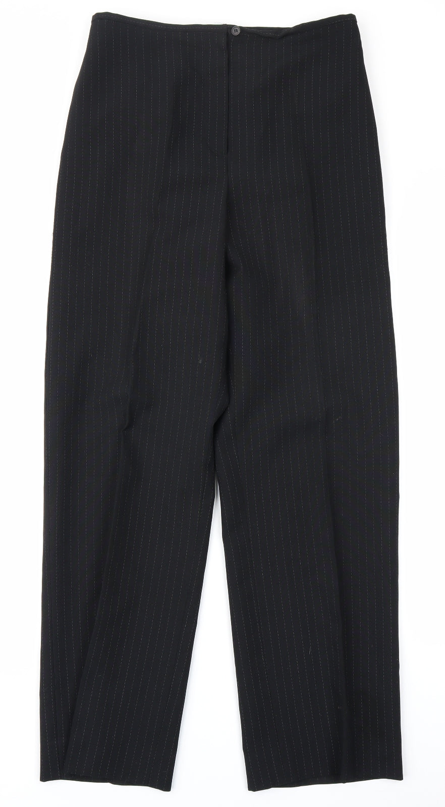 George Womens Black Striped  Trousers  Size 14 L28 in