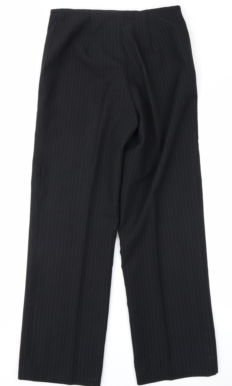 George Womens Black Striped  Trousers  Size 14 L28 in
