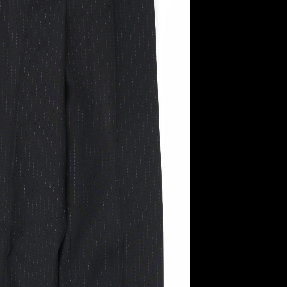 George Womens Black Striped  Trousers  Size 14 L28 in