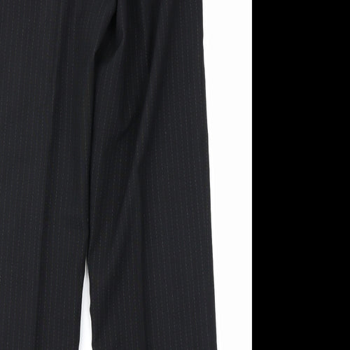 George Womens Black Striped  Trousers  Size 14 L28 in