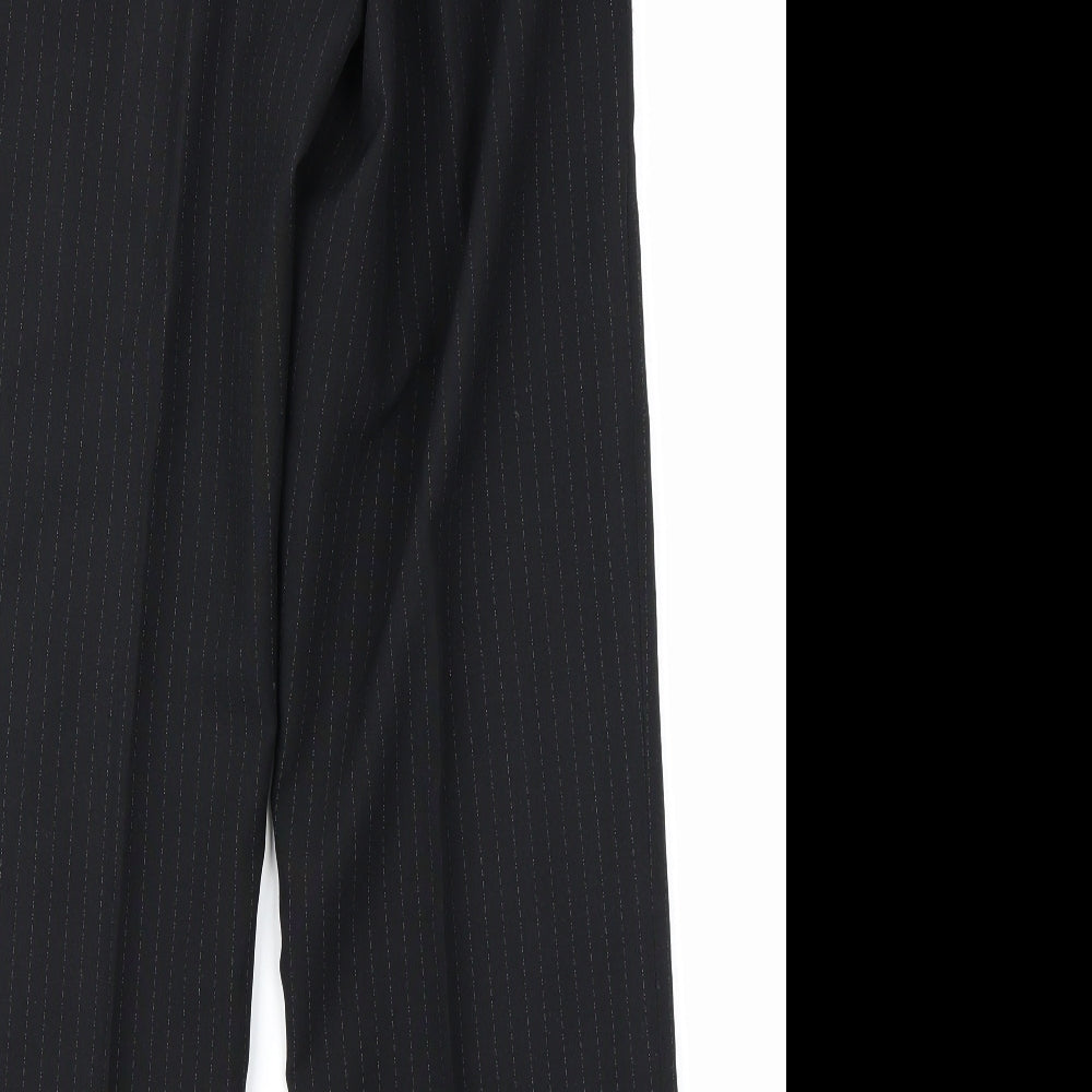 George Womens Black Striped  Trousers  Size 14 L28 in
