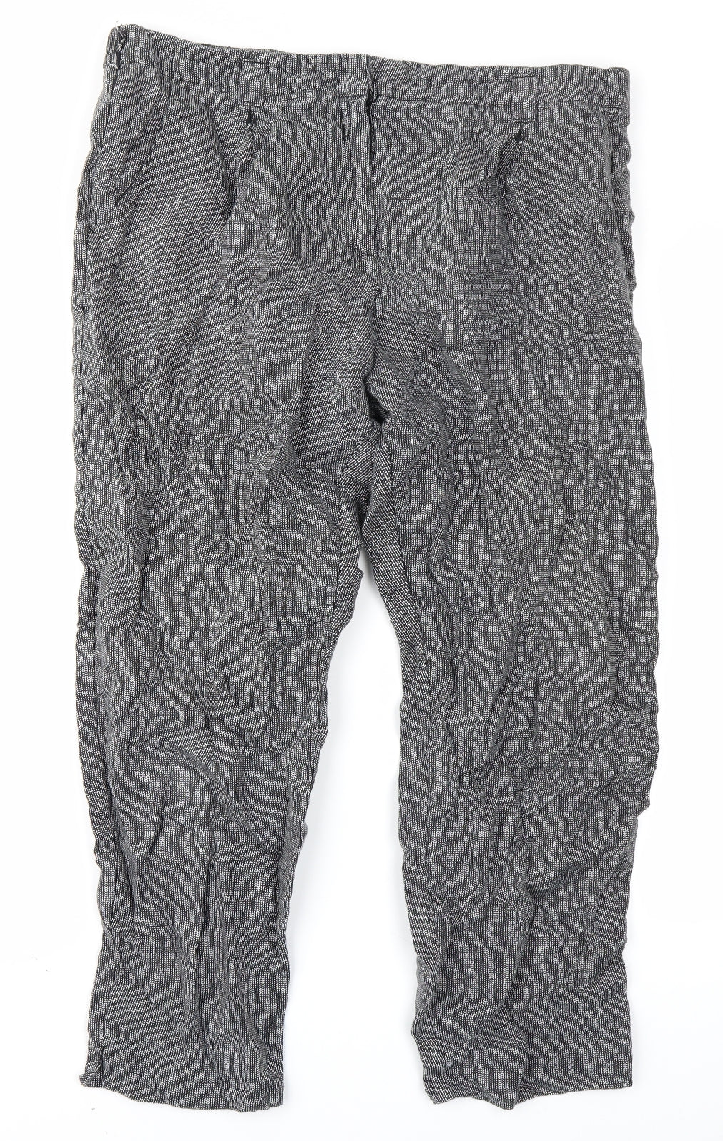 TU Womens Grey Plaid  Trousers  Size 16 L24 in