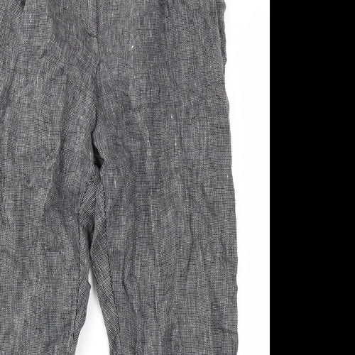 TU Womens Grey Plaid  Trousers  Size 16 L24 in
