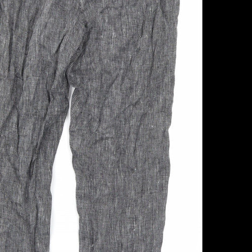 TU Womens Grey Plaid  Trousers  Size 16 L24 in