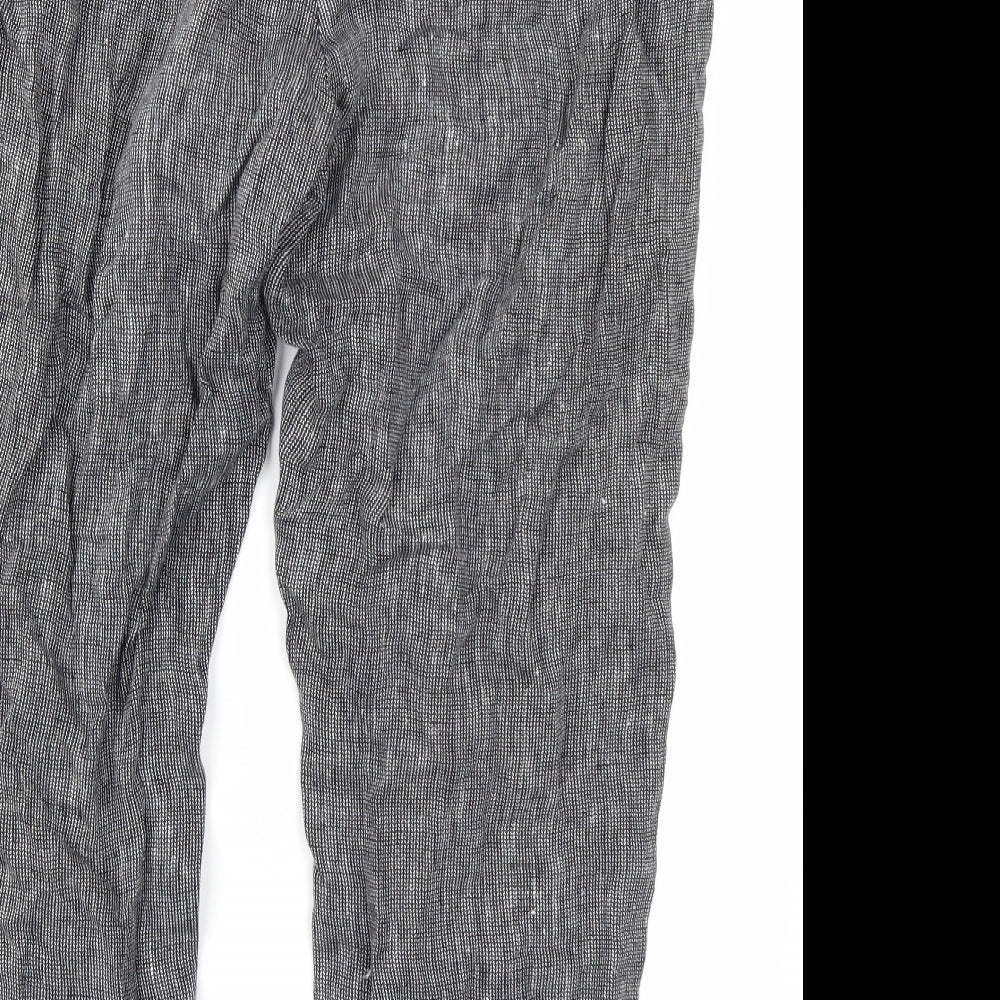TU Womens Grey Plaid  Trousers  Size 16 L24 in