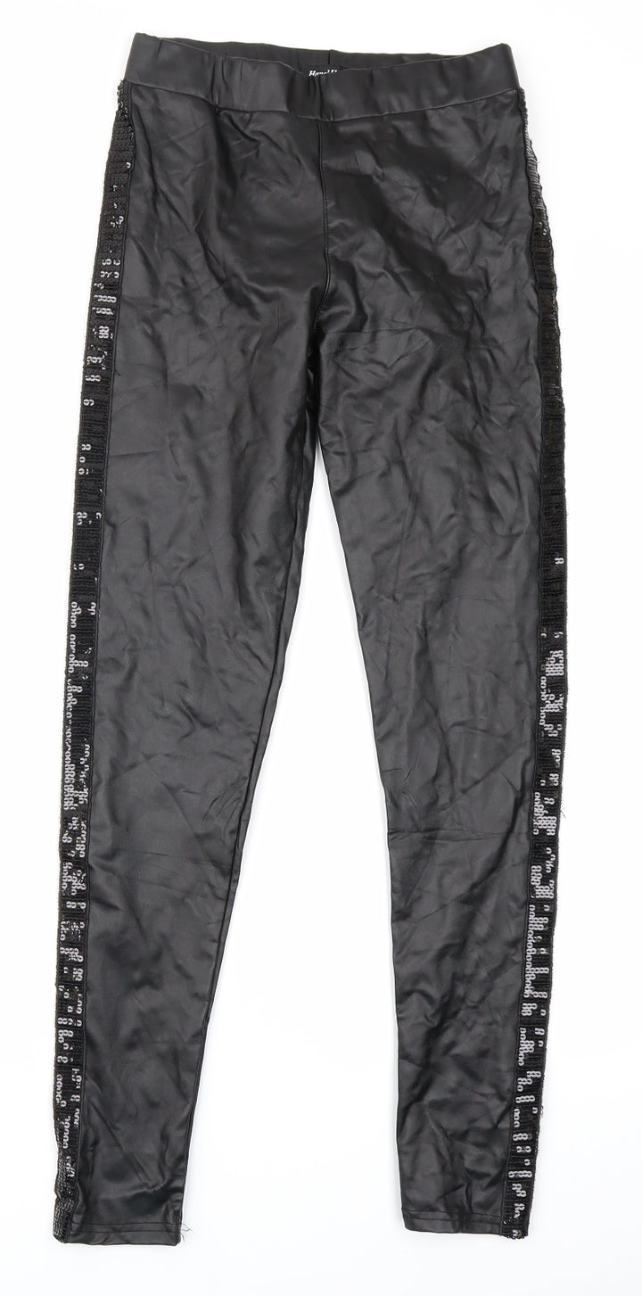 Hanel Haute Womens Black Jogger Leggings Size S L27 in