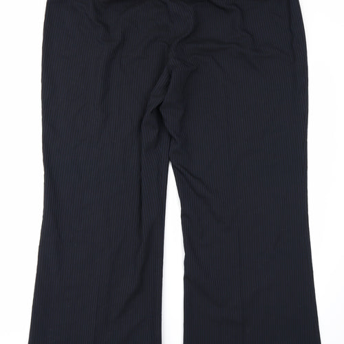 Collection Womens Blue Striped  Trousers  Size 18 L28 in
