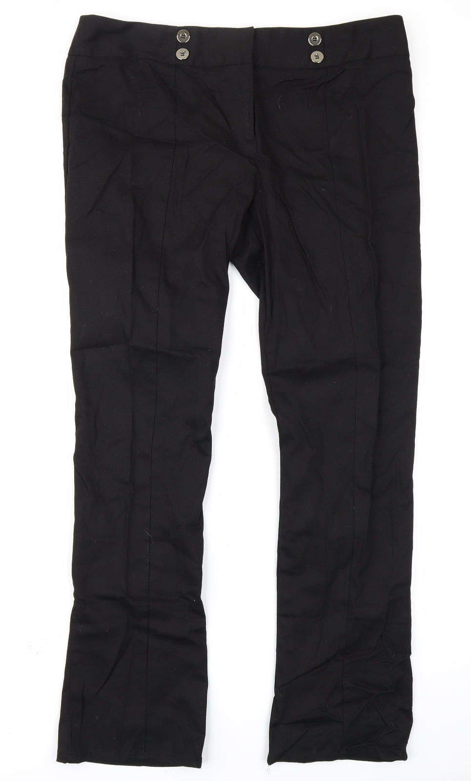 M&Co Womens Black   Trousers  Size 16 L28 in