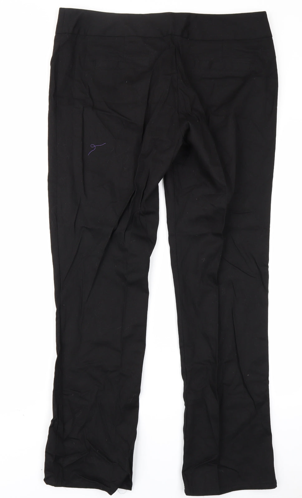 M&Co Womens Black   Trousers  Size 16 L28 in