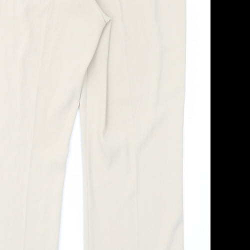 Claudia Womens Ivory   Trousers  Size 18 L27 in