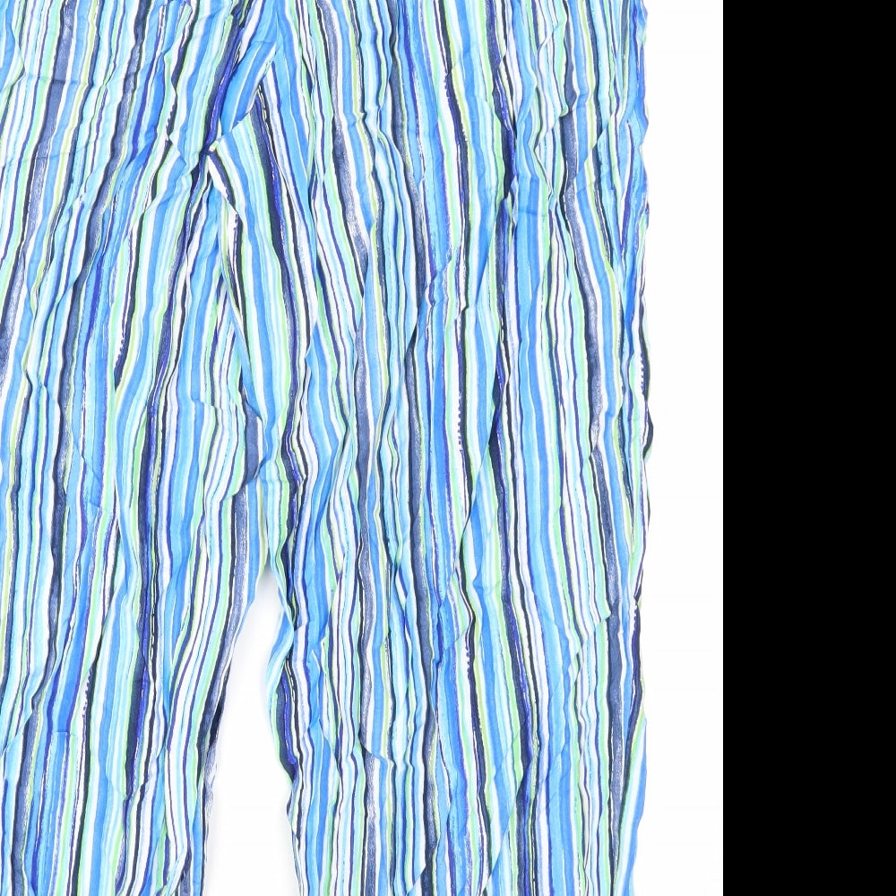 Canda Womens Blue Striped  Trousers  Size 20 L26 in