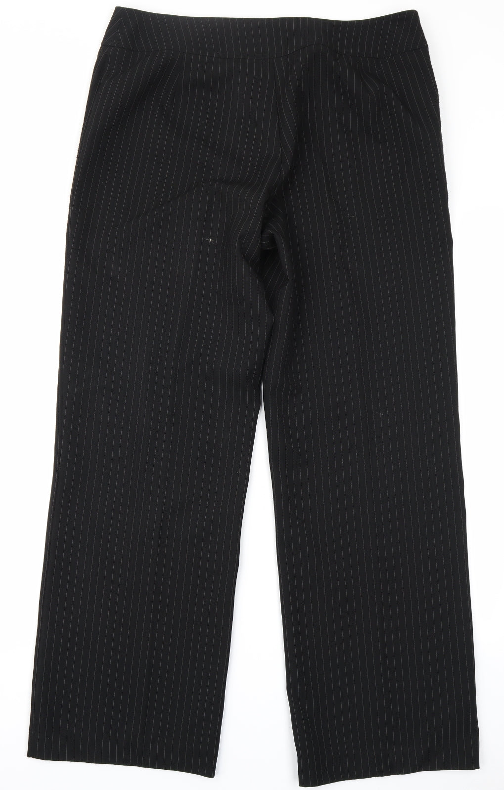 Papaya Womens Black Striped  Trousers  Size 14 L28 in