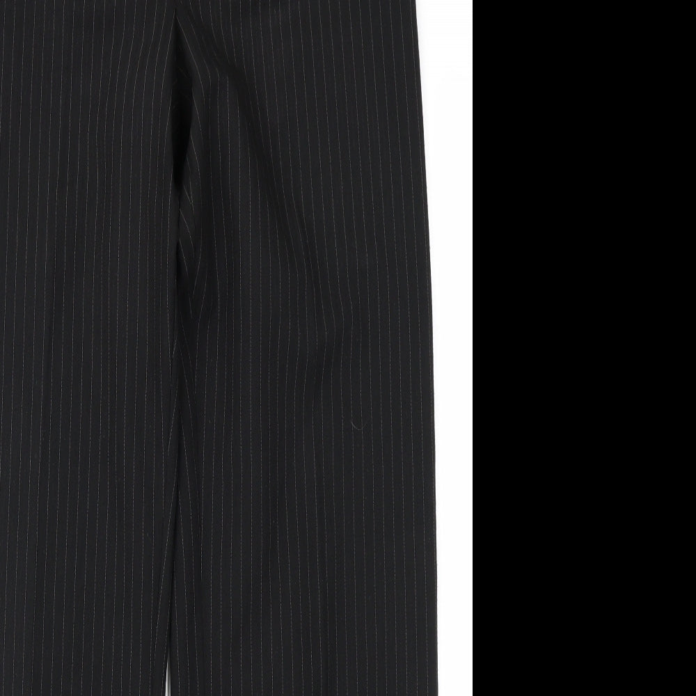 Papaya Womens Black Striped  Trousers  Size 14 L28 in