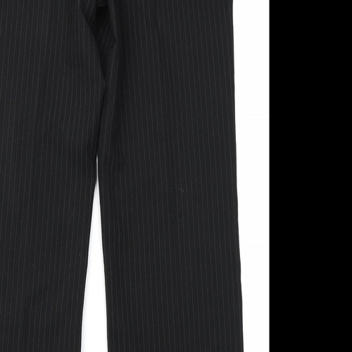 Papaya Womens Black Striped  Trousers  Size 14 L28 in