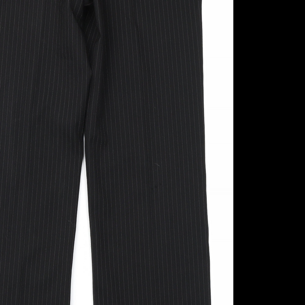 Papaya Womens Black Striped  Trousers  Size 14 L28 in