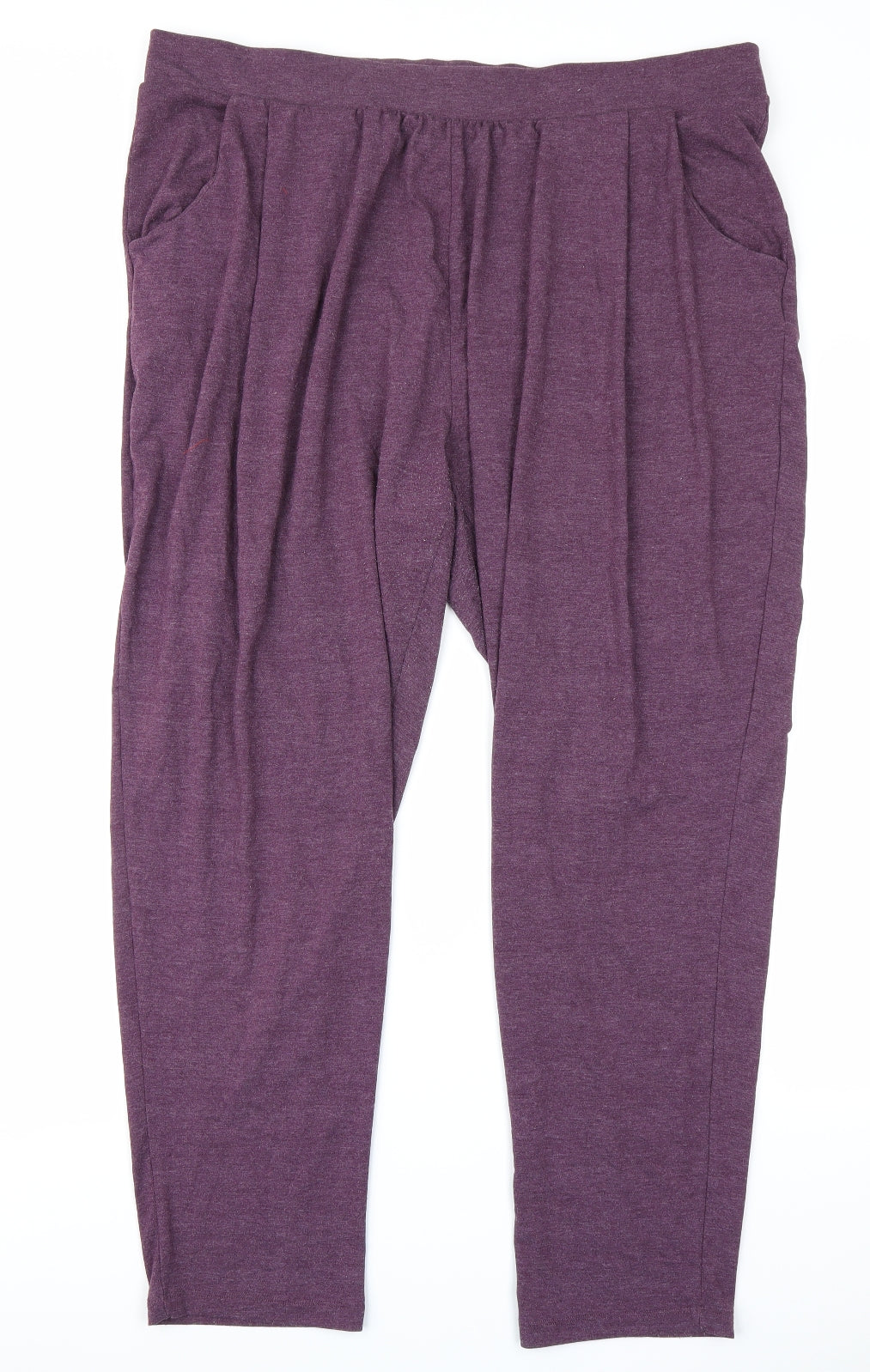 M&S Collection Womens Purple   Jogger Trousers Size 20 L25 in