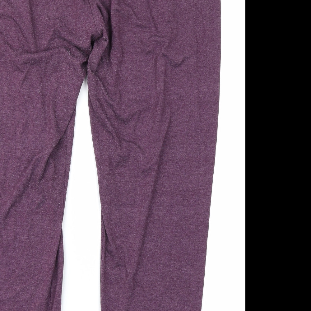 M&S Collection Womens Purple   Jogger Trousers Size 20 L25 in