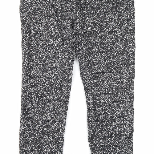 George Womens Black Animal Print  Trousers  Size 12 L25 in