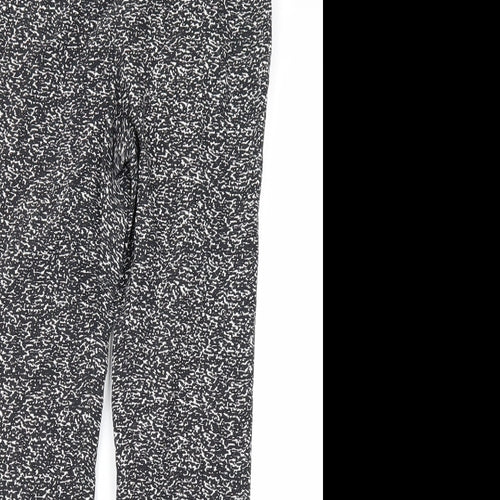 George Womens Black Animal Print  Trousers  Size 12 L25 in