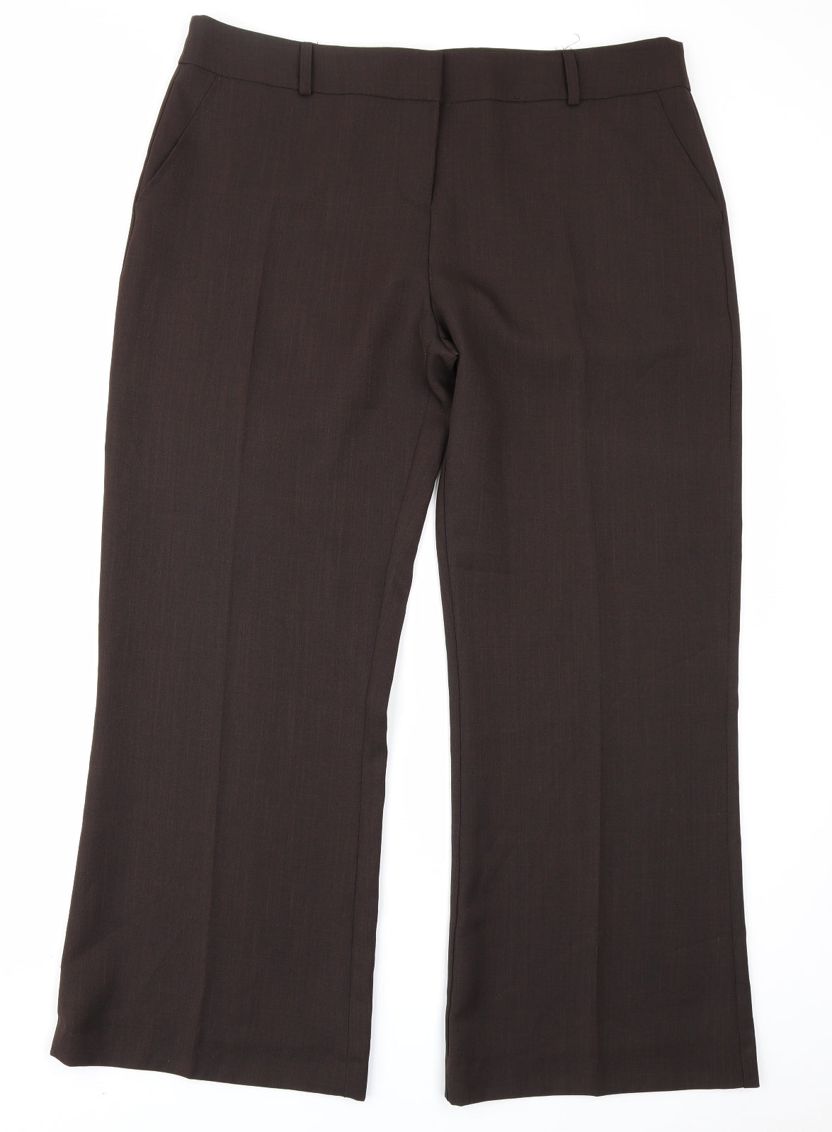 TU Womens Brown   Trousers  Size 16 L26 in