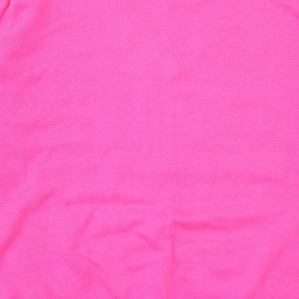 XDS Womens Pink Geometric  Pullover Jumper Size XL
