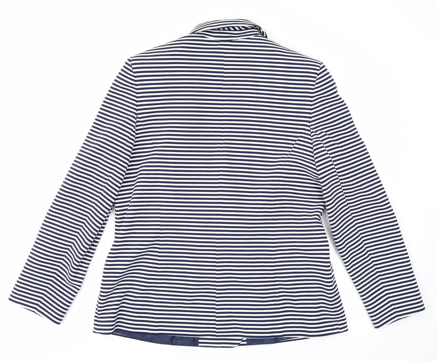 TU Womens Blue Striped  Jacket Blazer Size 16