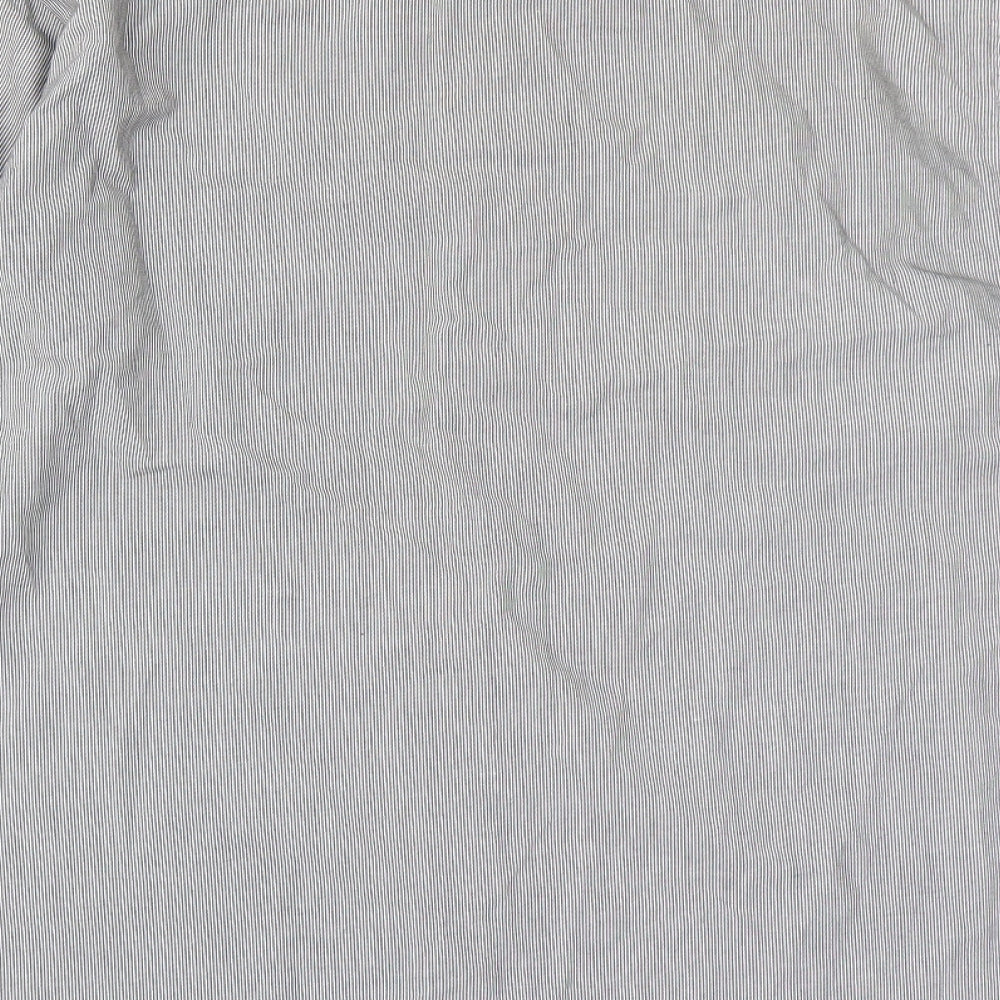 NEXT Mens Grey Striped   Dress Shirt Size 16
