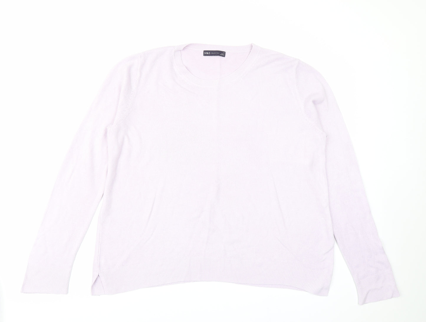 M&S Collection Womens Purple   Pullover Jumper Size 16