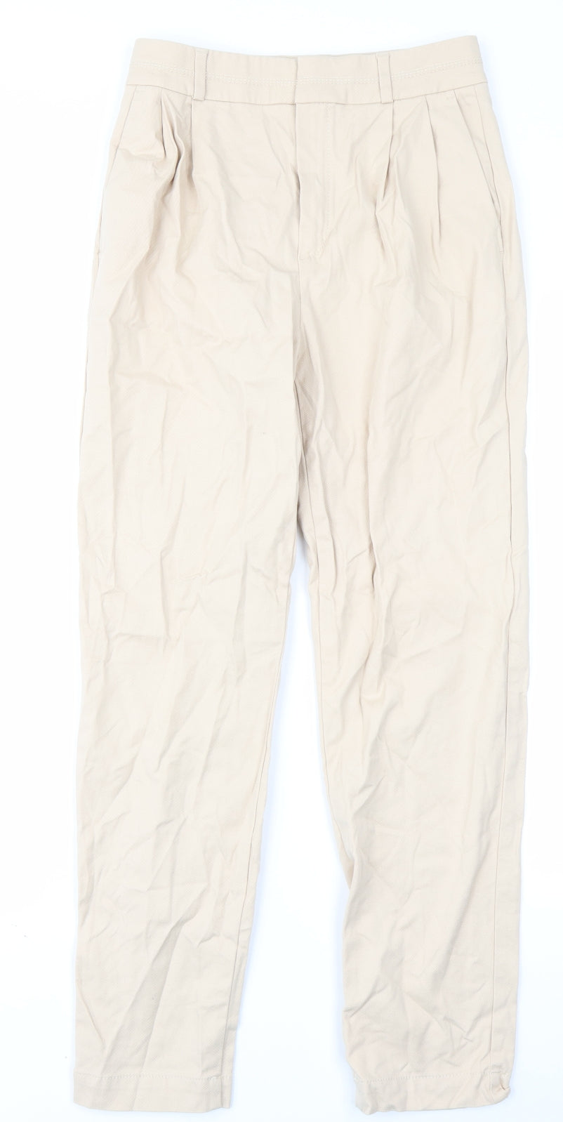 Massimo Dutti Womens Beige   Chino Trousers Size 6 L27 in