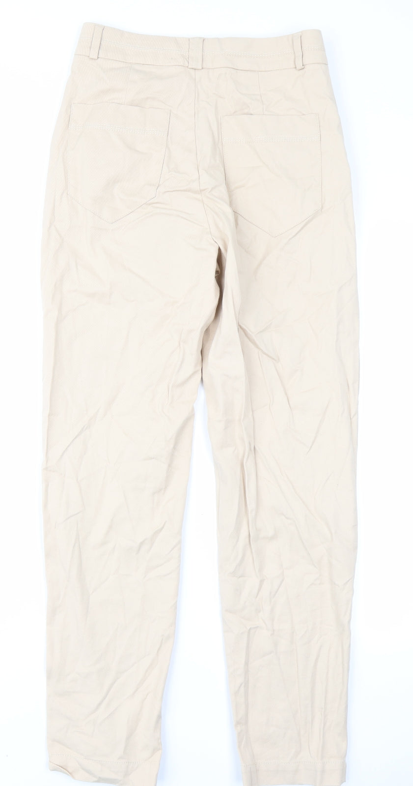 Massimo Dutti Womens Beige   Chino Trousers Size 6 L27 in
