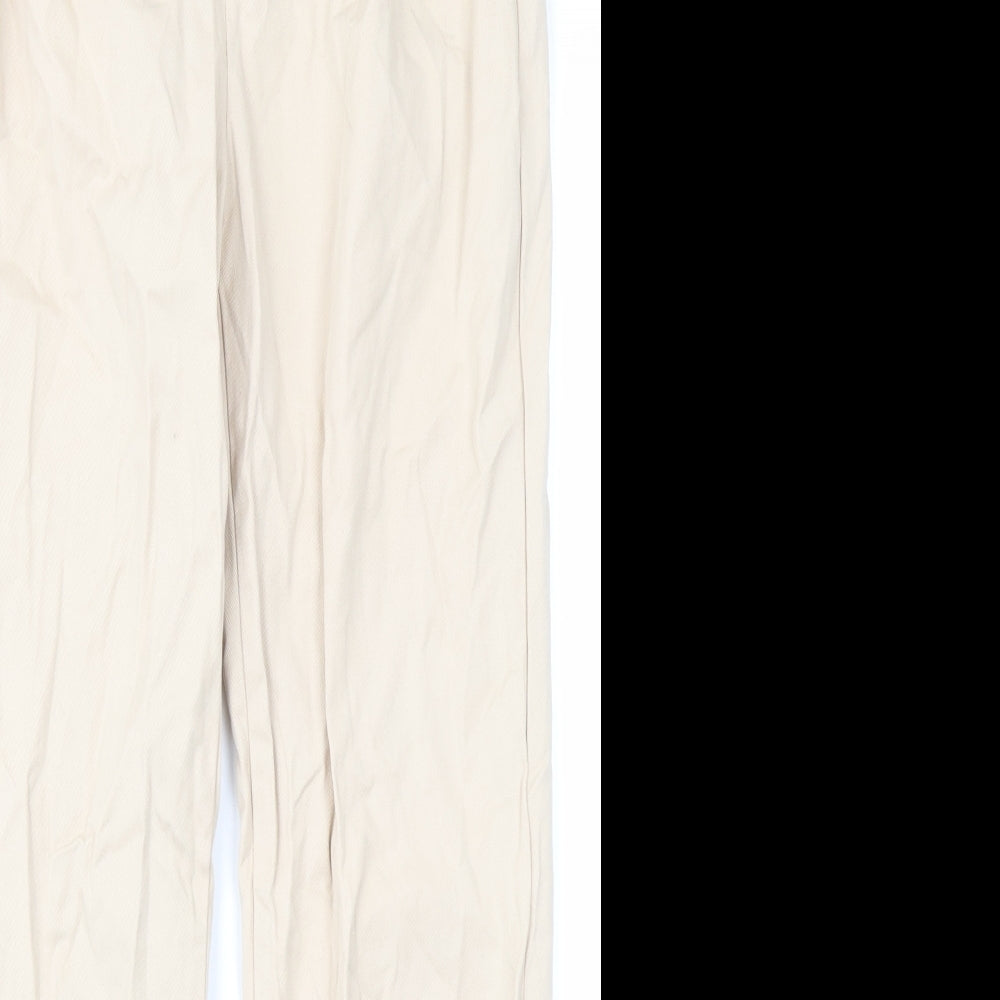 Massimo Dutti Womens Beige   Chino Trousers Size 6 L27 in