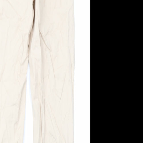 Massimo Dutti Womens Beige   Chino Trousers Size 6 L27 in