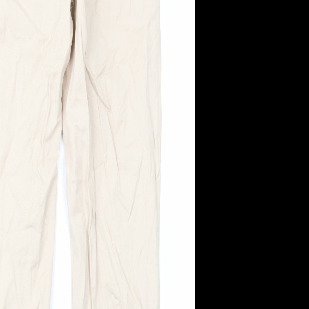 Massimo Dutti Womens Beige   Chino Trousers Size 6 L27 in