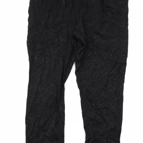 George Womens Black Animal Print  Trousers  Size 14 L26 in