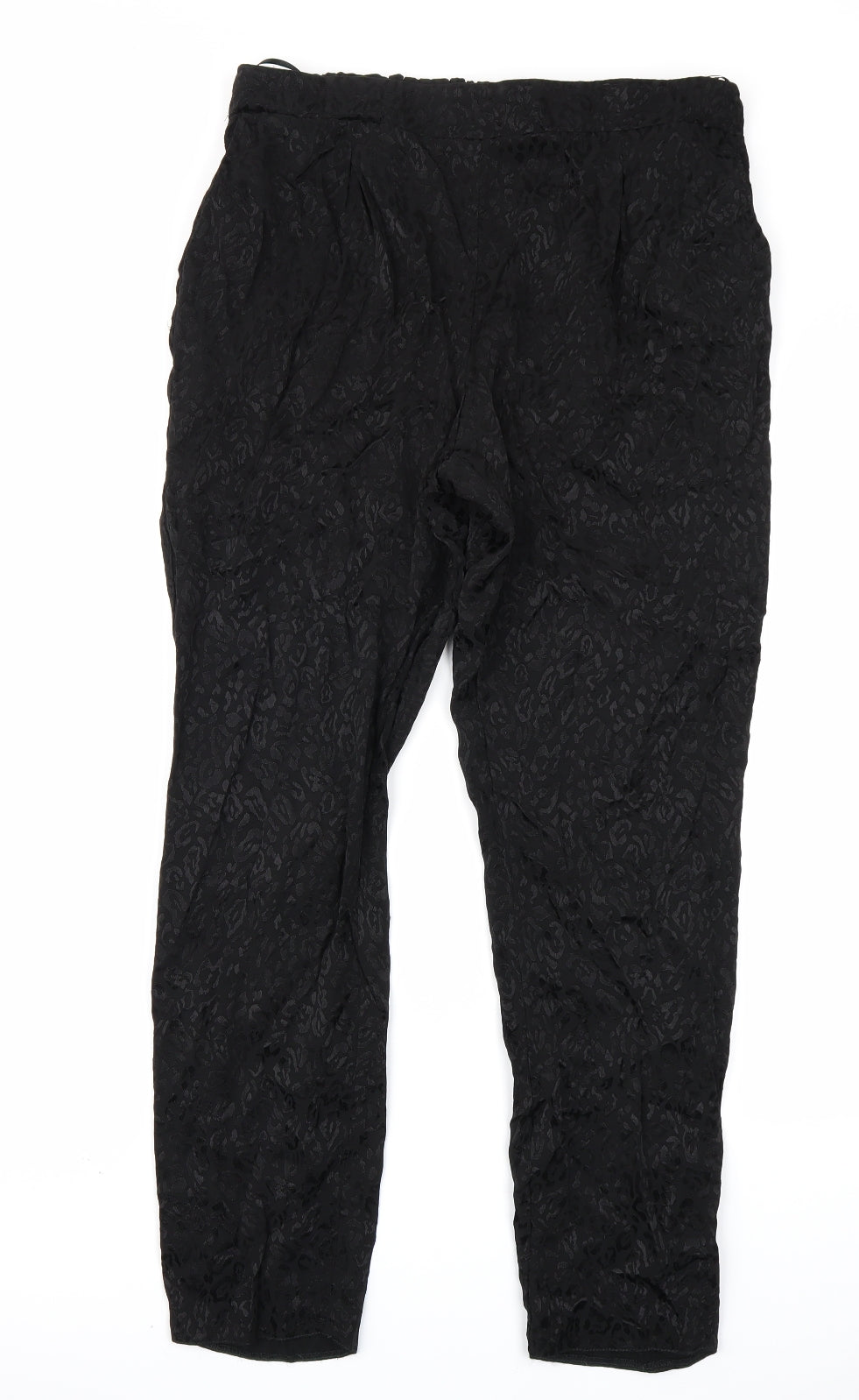 George Womens Black Animal Print  Trousers  Size 14 L26 in