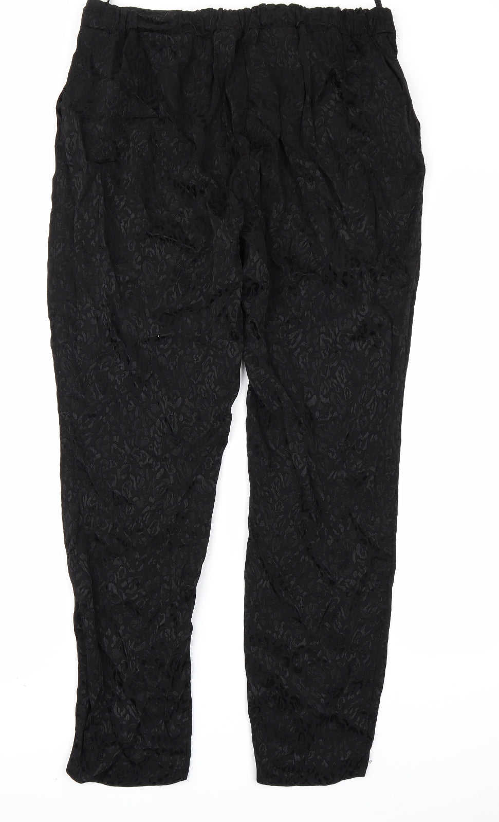 George Womens Black Animal Print  Trousers  Size 14 L26 in